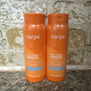 Carpe Sweat Absorbing GROIN POWDER 2 2.6oz / 75g  WHITE JASMINE Scent For Women